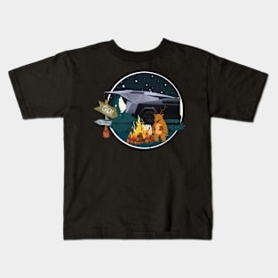 tesla cybertruck tent camping Kids T-Shirt